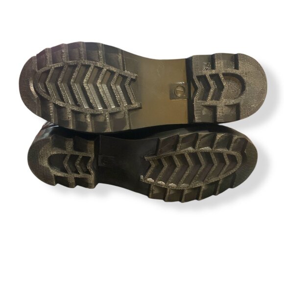 Women's Rain Boots Tall Rubber Outdoor Galoshes Black Size 7B Weather Fashion - Picture 5 of 5